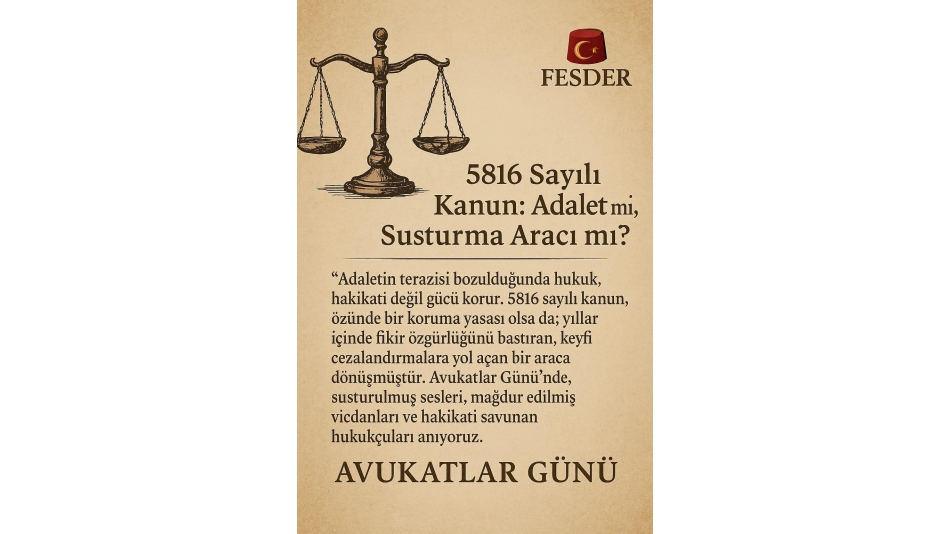 5 Nisan Dünya Avukatlar Günü Münasebetiyle